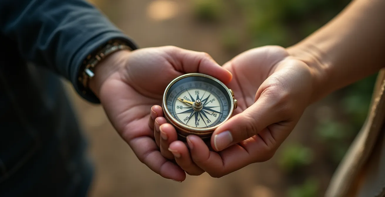 Un couple explorant ensemble un nouveau lieu, symbole de découverte et de complicité retrouvée