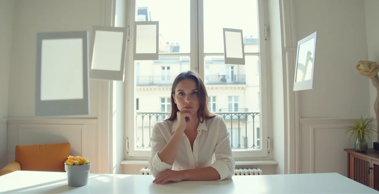 Représentation visuelle du paradoxe du choix sur les applications de rencontre