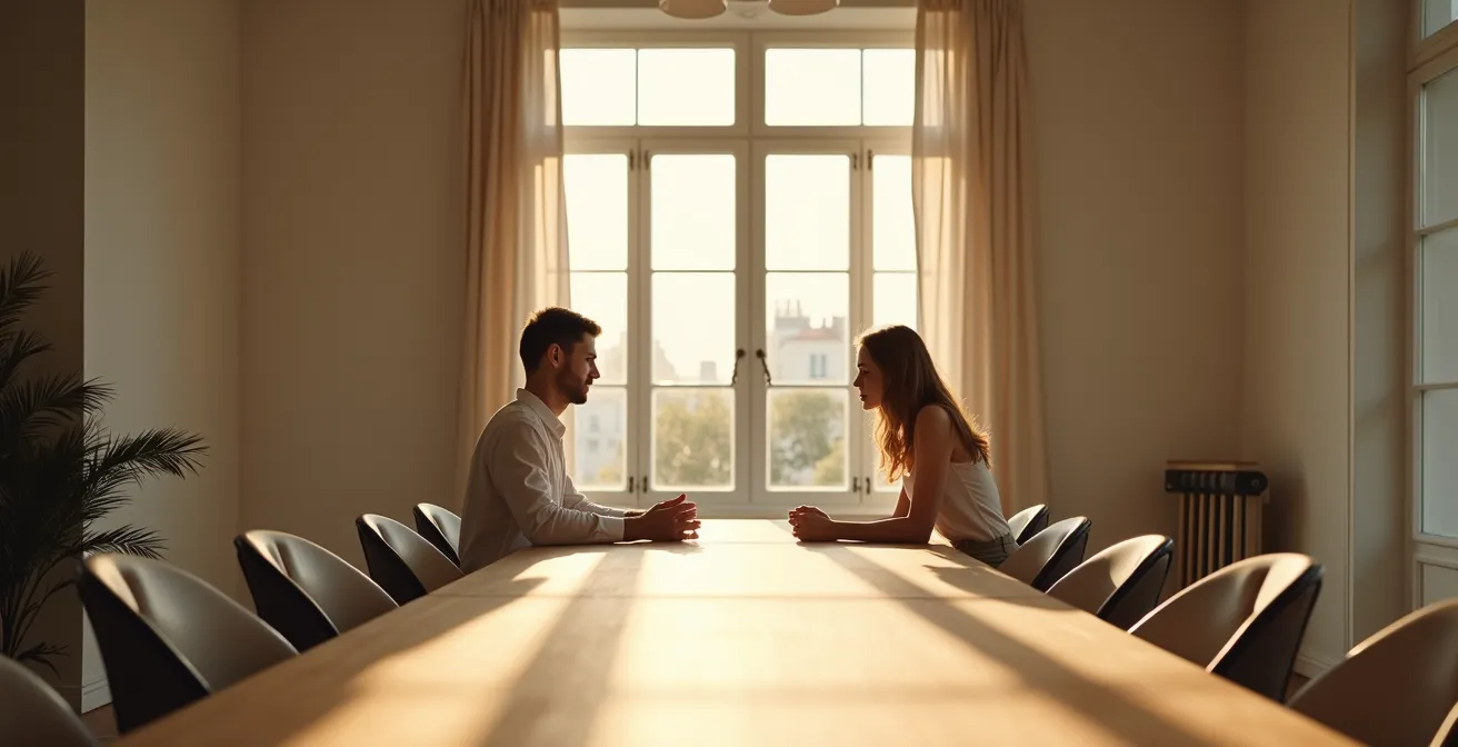 Représentation visuelle du filtre mental positif dans la perception du partenaire