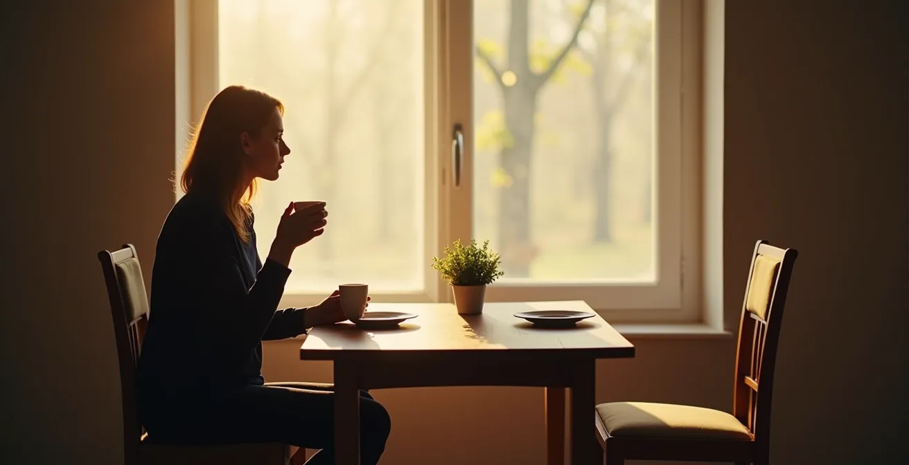 Une personne en réflexion contemplant l'idée d'une thérapie individuelle pour son couple